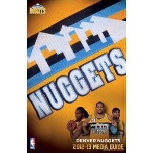 Denver Nuggets 2012-13 Media Guide NBA Team Media Cover On 12x8in Metal Sign